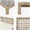 vidaXL Have Spisebordss&aelig;t 9 pcs Beige polyrattan