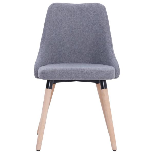 vidaXL spisebordsstole 6 stk. stof lysegr&aring;