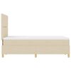 vidaXL Box spring seng med madras Creme 120 x 200 cm Stof