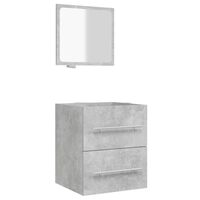 vidaXL badeværelsesskab + spejl 41x38,5x48 cm konstrueret træ betongrå