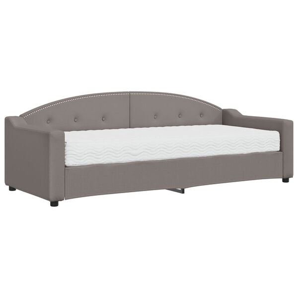 vidaXL daybed med madras 80x200 cm stof gråbrun