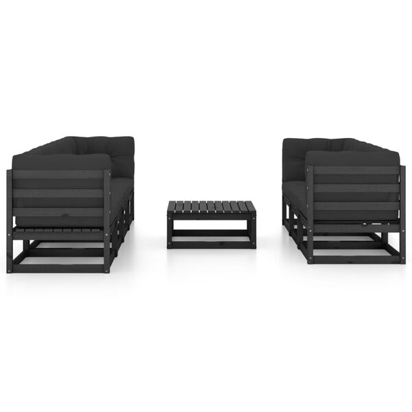 vidaXL lounges&aelig;t til haven 8 dele med hynder massivt fyrretr&aelig;