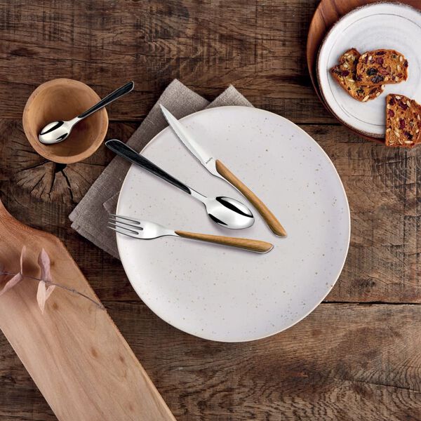 Amefa bestiks&aelig;t 16 dele Eclat Nature sort tr&aelig;farve