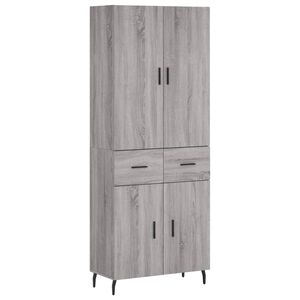 vidaXL h&oslash;jskab 69,5x34x180 cm konstrueret tr&aelig; gr&aring; sonoma-eg