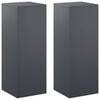 vidaXL Planteholder 2 pcs Antracit 30 x 30 x 80 cm Galvaniseret st&aring;l