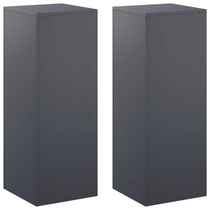 vidaXL Planteholder 2 pcs Antracit 30 x 30 x 80 cm Galvaniseret st&aring;l