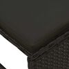 vidaXL Havesofa S&aelig;t med pude 6 pcs Sort polyrattan