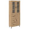 vidaXL Highboard 2 pcs Artisan Egetr&aelig; 69,5 x 34 x 180 cm