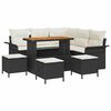 vidaXL Havesofa S&aelig;t 9 stk. Sort polyrattan