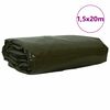 vidaXL Tarpaulin 650g / m&sup2; Oliven gr&oslash;n 1,5 x 20 m