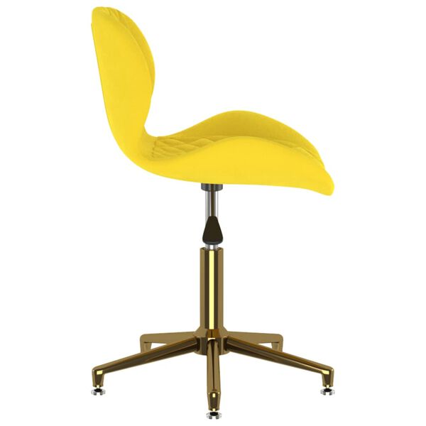 vidaXL drejelige spisebordsstole 4 stk. fløjl gul