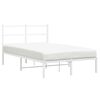 vidaXL sengeramme med sengegavl 120x200 cm metal hvid