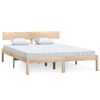 vidaXL sengeramme uden madras 140x200 cm massivt tr&aelig;