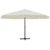 vidaXL parasol 500 cm aluminium hvid