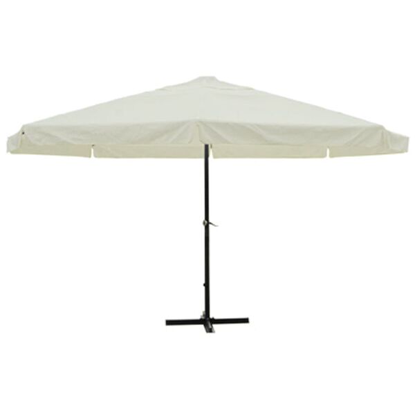 vidaXL parasol 500 cm aluminium hvid