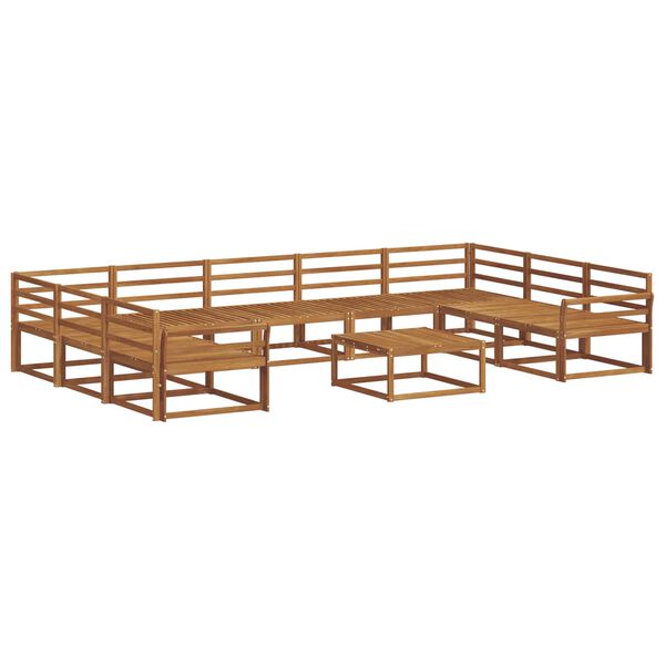 vidaXL Udend&oslash;rs sofagruppe 10 pcs Naturfarvet Massivt Akacietr&aelig;