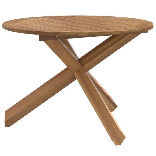 vidaXL Havebord &Oslash;109x74 cm Massivt tr&aelig; Teak