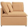vidaXL modulsofa hj&oslash;rnemodul med hynder 100 cm beige