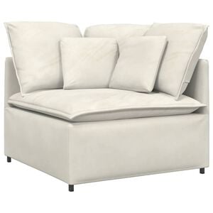vidaXL modulsofa hj&oslash;rnemodul med hynder 100 cm cremefarvet
