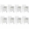 vidaXL Have Spisebordss&aelig;t 9 pcs Lysegr&aring; Polypropylen
