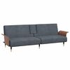 vidaXL sovesofa med kopholdere velour m&oslash;rkegr&aring;