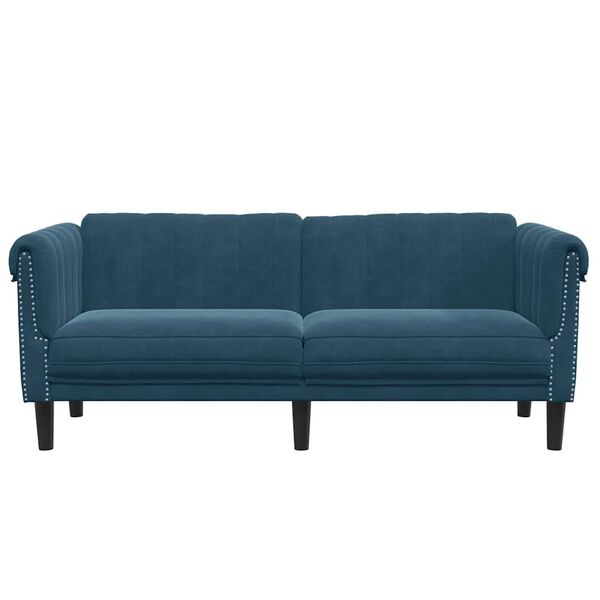 vidaXL 2-personers sofa velour bl&aring;