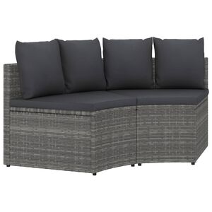 vidaXL sofas&aelig;t til haven 2 dele med hynder polyrattan gr&aring;