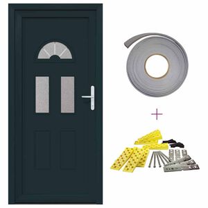 vidaXL hovedd&oslash;r 98x198 cm PVC hvid