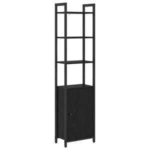 vidaXL Bogskab 6 niveauer 40 x 24 x 161 cm Konstrueret tr&aelig; Sort eg