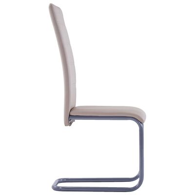 vidaXL spisebordsstole med cantilever 6 stk. kunstlæder cappuccino