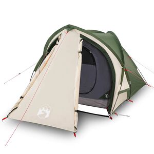 vidaXL 2-personers campingtelt vandt&aelig;t kuppel gr&oslash;n