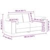 vidaXL Sofa 140cm Brun Stof