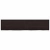 vidaXL bordplade 180x40x(2-6) cm behandlet massivt egetræ mørkebrun