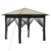 vidaXL Gazebo med 4 Sider 2,6 x 2,6 m Creme og antracit