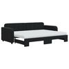 vidaXL daybed med udtr&aelig;k og madras 80x200 cm velour sort