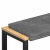 vidaXL B&aelig;nkpude Plush Corduroy Lysegr&aring; Dybde 35 cm