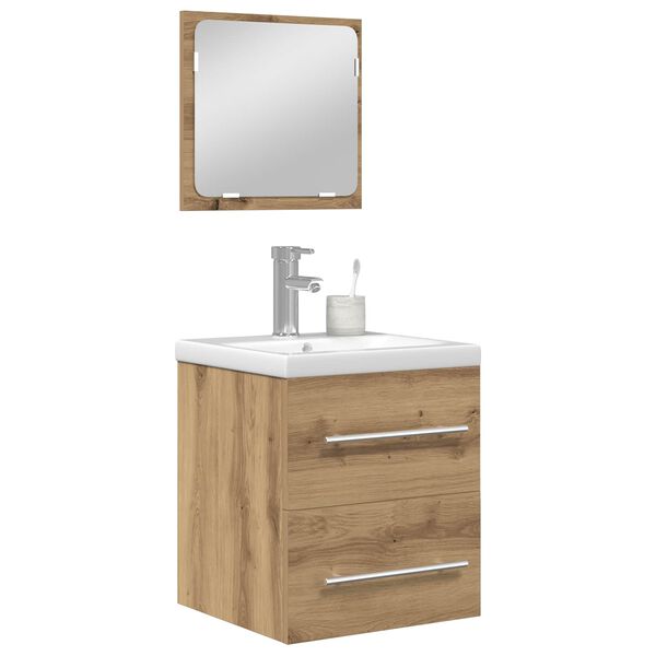 vidaXL Badev&aelig;relsesm&oslash;bel s&aelig;t 2 pcs Artisan Egetr&aelig; Konstrueret tr&aelig;