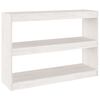 vidaXL bogreol/rumdeler 100x30x71,5 cm massivt fyrretr&aelig; hvid
