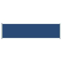 vidaXL sammenrullelig sidemarkise til terrassen 600x160 cm blå