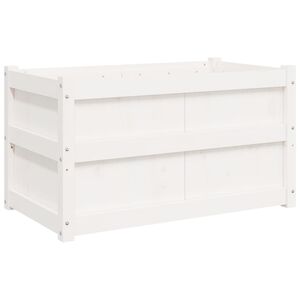 vidaXL plantekasse 90x50x50 cm massivt fyrretr&aelig; hvid
