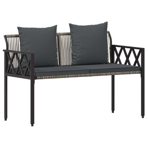 vidaXL Udend&oslash;rs b&aelig;nke 2 -Seater 116 x 56 x 75 cm polyrattan