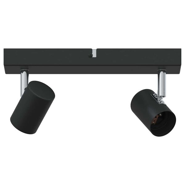 vidaXL Loftsspot med spotlights Sort 26 x 6,5 x 11,5 cm Metal
