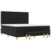 vidaXL Box spring seng med madras Sort 180 x 200 cm Stof