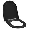 vidaXL toilets&aelig;de med soft-close og quick release-design sort
