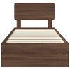 vidaXL Sengestel med hovedg&aelig;rde Brun eg 100 x 200 cm Konstrueret tr&aelig;