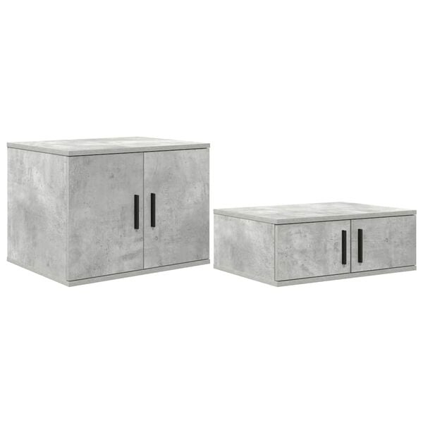 vidaXL Opbevaringsskab 2 pcs Beton Grå 103 x 41 x 40 cm