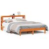 vidaXL sengeramme uden madras 135x190 cm massivt fyrretr&aelig; brun