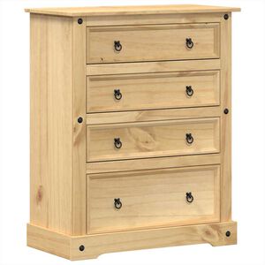 vidaXL kommode Corona 92x48x114 cm massivt fyrretr&aelig;