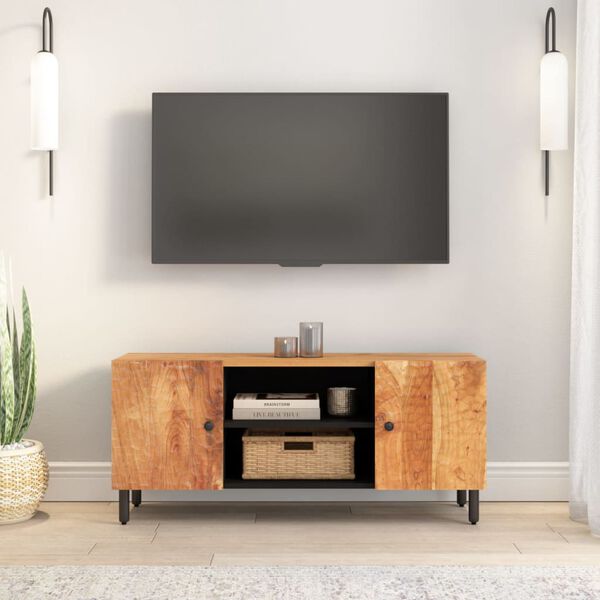 vidaXL tv-bord 105x33x46 cm massivt akacietræ