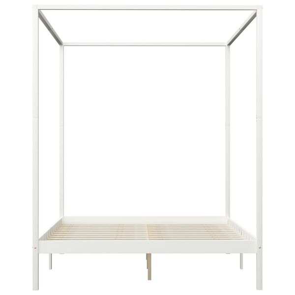 vidaXL sengestel med 4 skuffer 180x200 cm massivt fyrretr&aelig; hvid